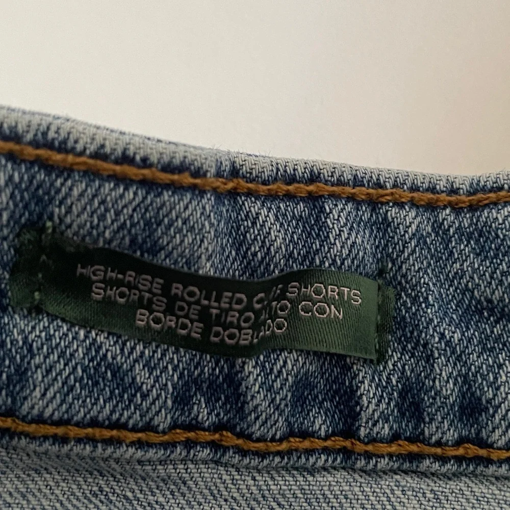 Wild Fable High Rise Rolled Cuff Shorts Blue 10R Beach Vacation
